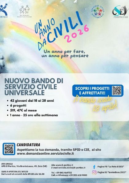 Bando Servizio Civile - Un anno da Civili 2026