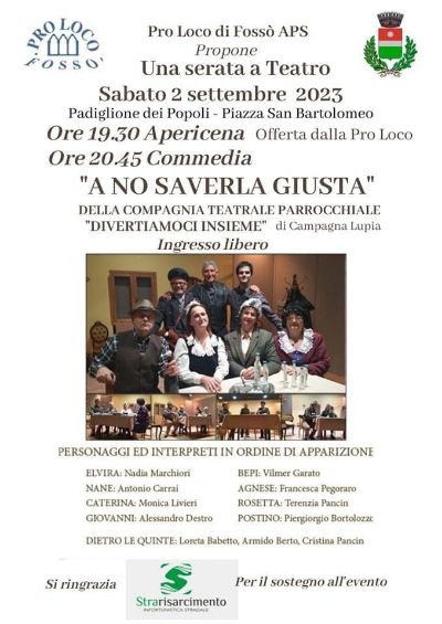 serata al teatro 2 settembre 2023