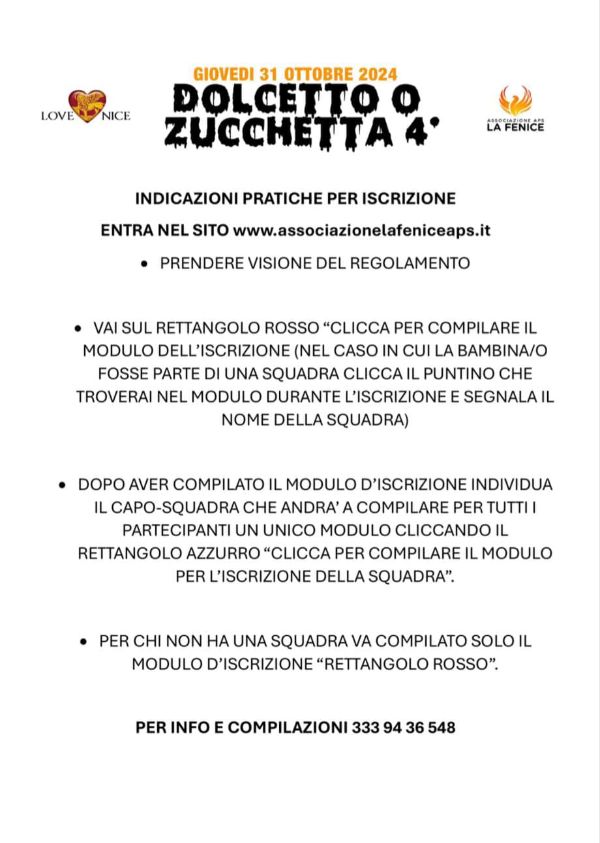 Indicazione dolcetto o zucchetta